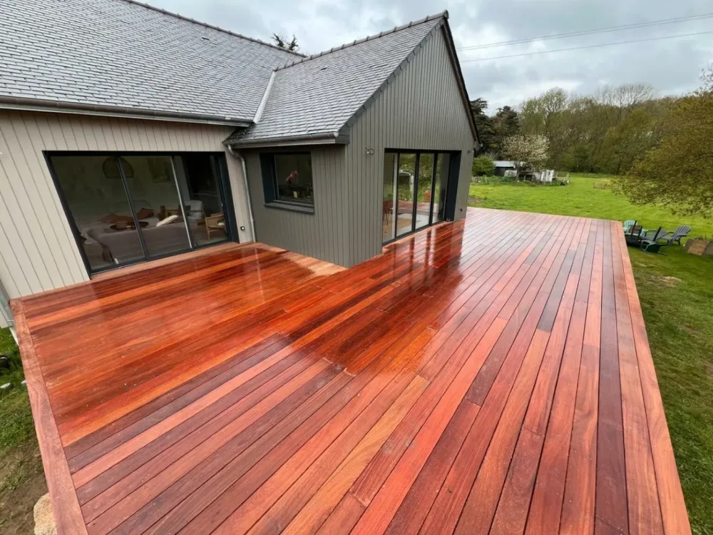 Terrasse bois à Tréméreuc